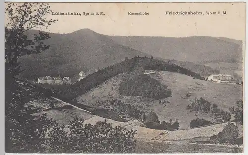 (42895) AK Malsburg-Marzell, Luisenheim, Friedrichsheim, Rasinahöhe 1912