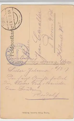 (42873) AK St. Quentin, Rathaus, Feldpostkarte 1917