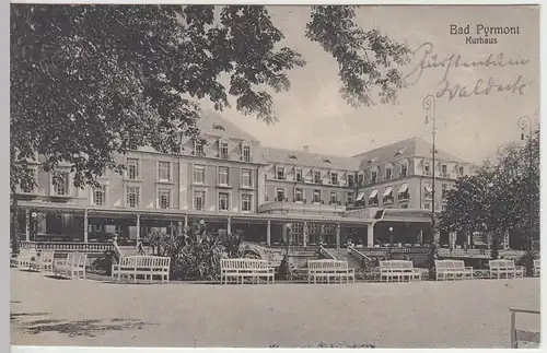 (42827) AK Bad Pyrmont, Kurhaus, Feldpost 1915