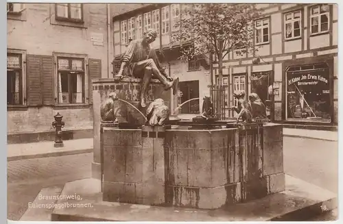 (42805) Foto AK Braunschweig, Eulenspiegelbrunnen 1929