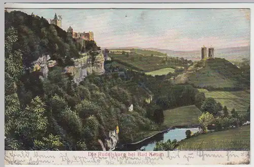 (42781) AK Saaleck, Bad Kösen, Rudelsburg, Burg Saaleck 1905