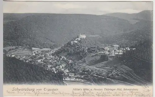 (42780) AK Schwarzburg, Blick vom Trippstein 1905