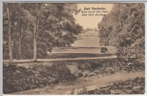 (42568) AK Bad Nauheim, Park, Blick nach dem Kurhaus 1926