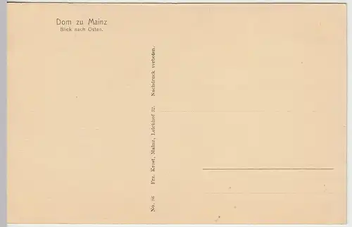 (42507) AK Mainz, Dom, Inneres, vor 1932