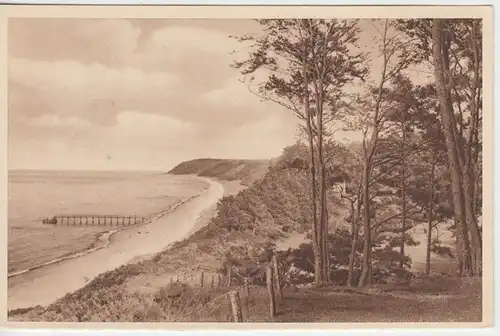 (42485) Motiv-Ganzsache, Misdroy, Miedzyzdroje, am Meer 1935