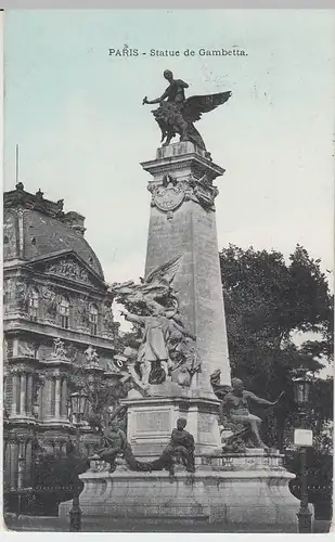 (42472) AK Paris, Statue de Gambetta, vor 1945