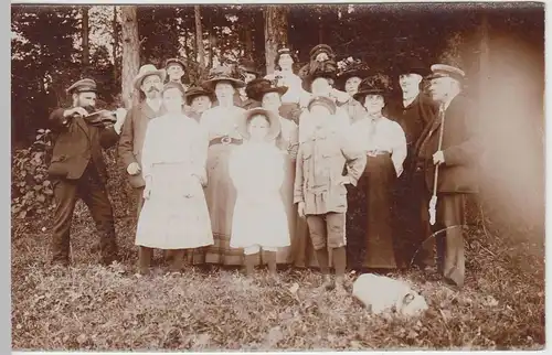 (42452) Foto AK Gruppenbild an der Tränke bei Rudolstadt 1910