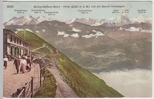 (42442) AK Brienz, Berggasthaus Rothorn Kulm, Berner Alpen 1909