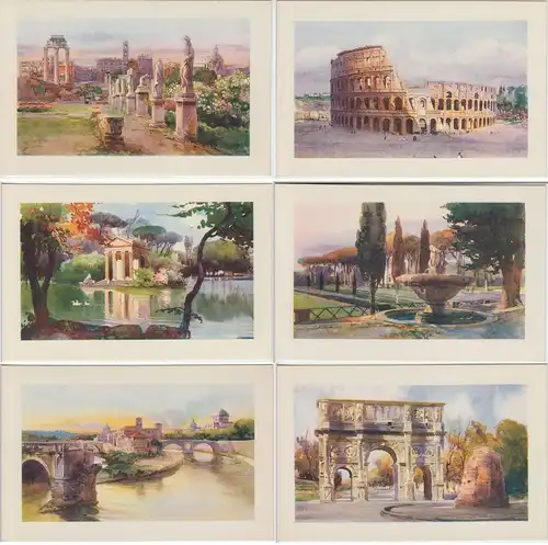 (42249) Künstler AK Rom, 6 Karten aus Serie