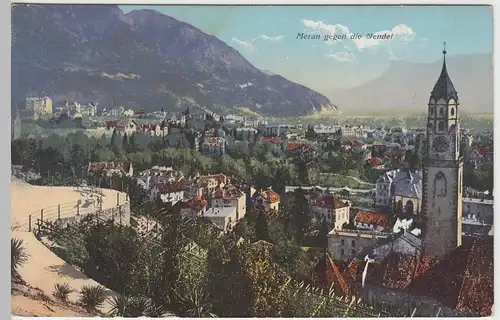 (42247) AK Meran, Panorama, Merano, Mendel, vor 1945