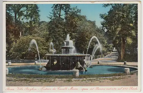 (42245) AK Rom, Villa Borghese, Fontana dei Cavalli Marini, vor 1945