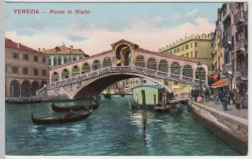 (42233) AK Venezia, Venedig, Ponte di Rialto, Rialtobrücke, vor 1945
