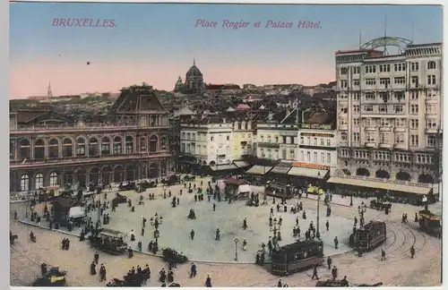 (42206) AK Bruxelles, Brüssel, Place Rogier, Palace Hotel 1914-18