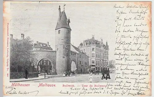 (42199) AK Mülhausen, Mulhouse, Tour du Bollwerk 1905