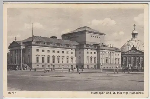 (42142) AK Berlin, Staatsoper, St.-Hedwigs-Kathedrale 1942