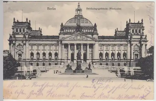 (42134) AK Berlin, Reichstag 1905