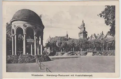 (42112) AK Wiesbaden, Monopteros, Neroberg-Restaurant 1929