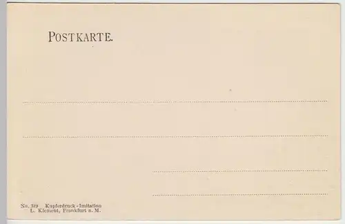 (42074) AK Frankfurt am Main, Römer, Neujahrsgruß, um 1900