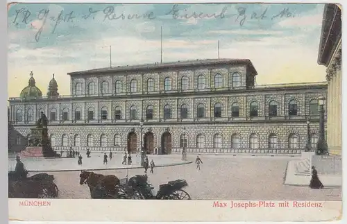 (42045) AK München, Residenz, Max-Josephs-Platz 1906