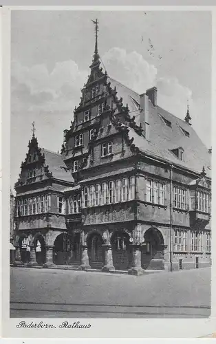 (41957) AK Paderborn, Rathaus, Feldpost 1941