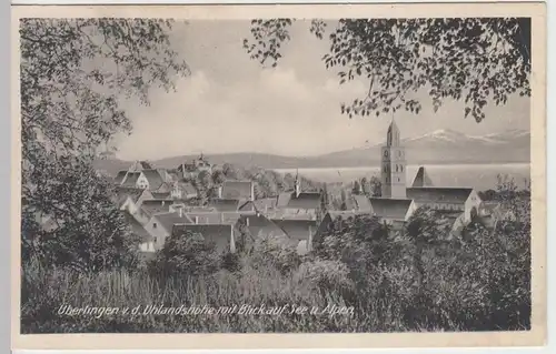 (41941) AK Überlingen v.d. Uhlandshöhe, Blick a. See u. Alpen, 1930
