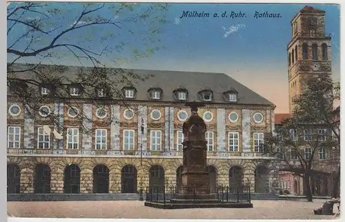 (41863) AK Mülheim a.d. Ruhr, Rathaus, Marinepost 1917