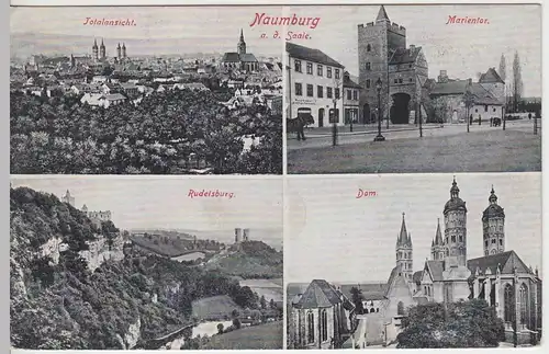 (41784) AK Naumburg, Mehrbildkarte, Feldpost 1918