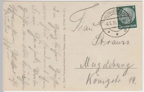 (41722) Foto AK Wernigerode, Christianental, 1935