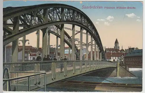 (41671) AK Saarbrücken, Friedrich Wilhelm-Brücke, 1913