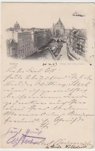 (41650) AK Berlin, Blick auf die Spree, 1903