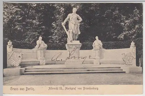 (41645) AK Berlin, Sieges-Allee, Ahnengalerie, Albrecht II., 1905