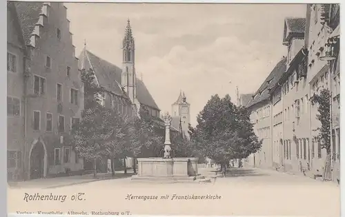 (41602) AK Rothenburg o.d. T., Herrengasse m. Franziskanerkirche, vor 1905