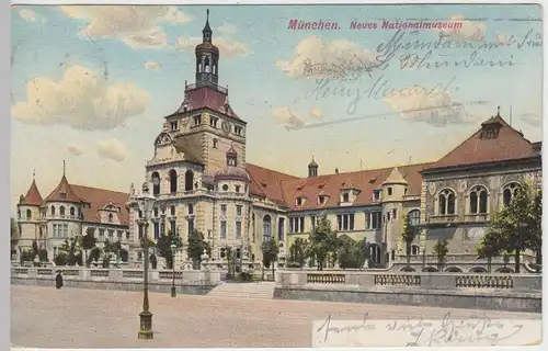 (41572) AK München, neues Nationalmuseum, 1905