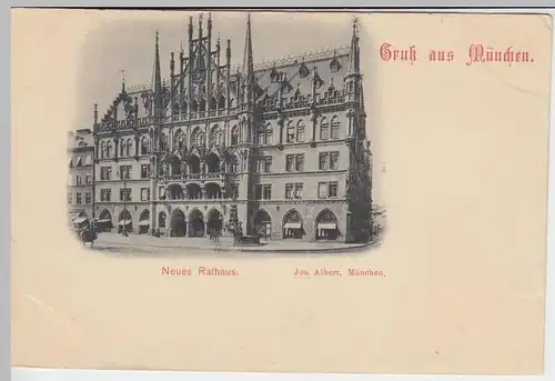 (41571) AK Gruß aus München, Neues Rathaus, vor 1905