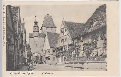 (41534) AK Rothenburg o.d. Tauber, Rödergasse, vor 1905