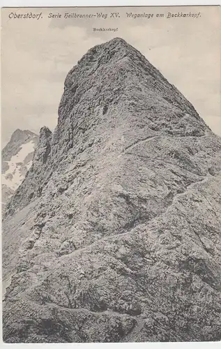 (41527) AK Oberstdorf, Weganlage am Bockkarkopf, um 1910