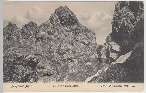 (41524) AK Allgäuer Alpen, Die kleine Steinscharte, 1906