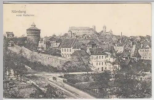 (41481) AK Nürnberg, Totale vom Hallertor, 1908