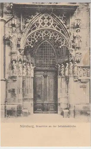 (41474) AK Nürnberg, Brauttüre a.d. Sebalduskirche, 1910