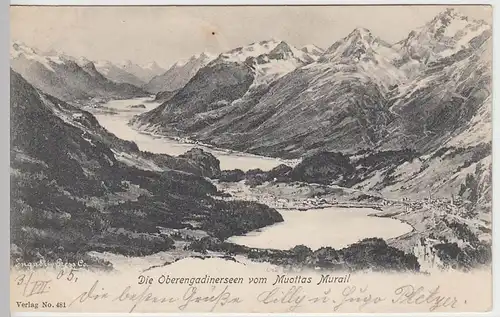 (41449) AK Oberengadin, Seen, vom Muottas Murail gesehen, 1905