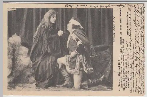 (41362) AK Monna Vanna, Szene aus Schauspiel m. Textauszug, 1903