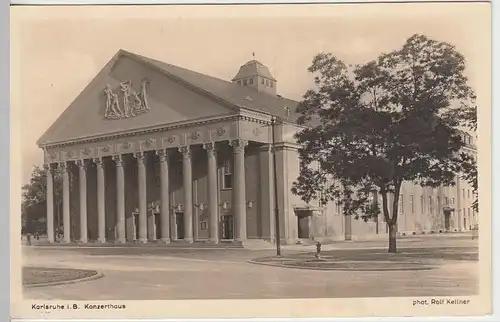 (41161) Foto AK Karlsruhe, Konzerthaus, vor 1945