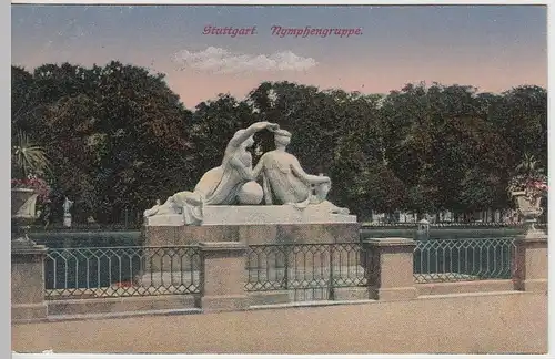 (41149) AK Stuttgart, Nymphengruppe, 1918