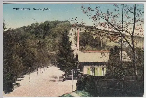 (41104) AK Wiesbaden, Nerobergbahn, Feldpost 1915
