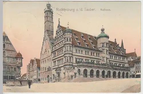 (41061) AK Rothenburg o.d.Tauber, Rathaus, 1907