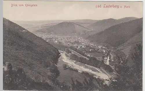 (41007) AK Bad Lauterberg, Blick v. Königstein, vor 1945