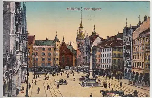 (40961) AK München, Marienplatz, 1913