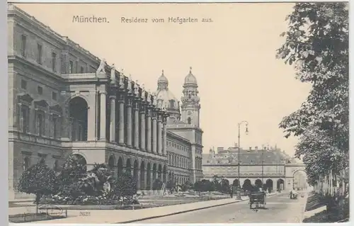 (40945) AK München, Residenz v. Hofgarten aus, vor 1945