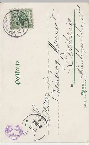 (40911) AK Gruss aus Hamburg, Rathaus, 1899