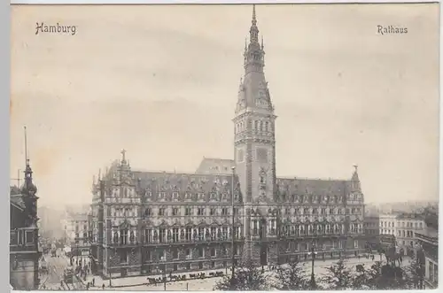 (40909) AK Hamburg, Rathaus, 1906